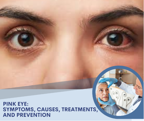 Image of a person's eyes, with one eye red and irritated.