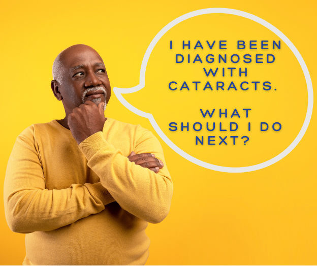 Older man with blog title next to him